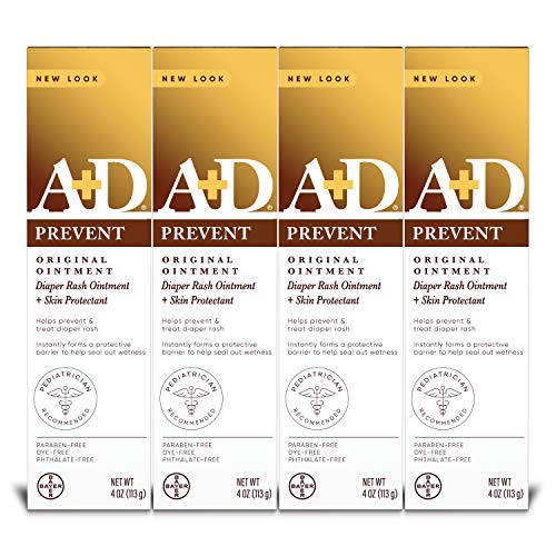 Image 1 of 4 Ounce (Pack of 4) for the product A+D Original Diaper Rash Ointment, Baby Skin Protectant, 4 Ounce Tube Pack of 4