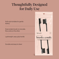 Thumbnail for Image 3 of Kitsch Double Sided Edge Brush for Women – 2 Pcs