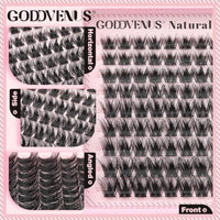 Thumbnail for Image 13 of Goddvenus Fluffy Lash Clusters Natural D Curl Cluster Eyelash Extensions