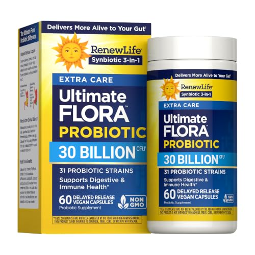 Image 1 of Default Title for the product RenewLife Extra Care Ultimate FLORA Probiotic, 60 capsules