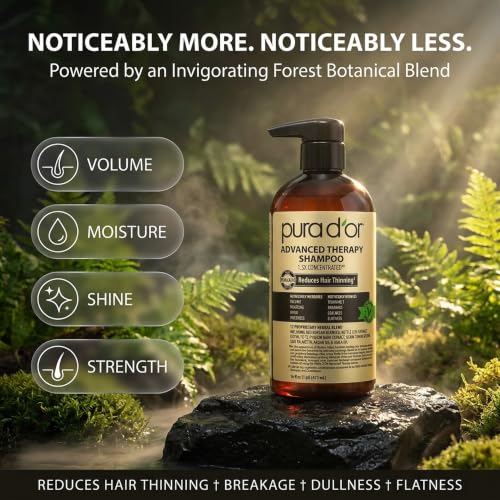 Image 5 of PURA D'OR Advanced Therapy Biotin Shampoo for Thinning Hair, 16oz