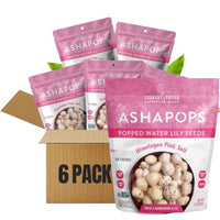 Thumbnail for Image 1 of Default Title for the product AshaPops Popped Water Lily Seeds, Himalayan Pink Salt, 1 oz Bags, Pack of 6