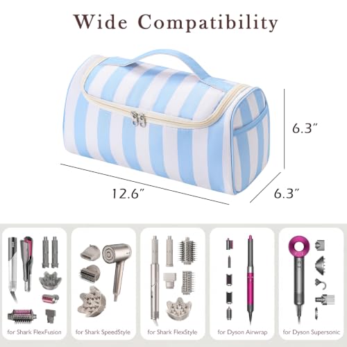 Image 2 of RSRSLEII Striped Hair Tools Travel Bag with Compartments