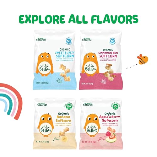 Image 5 of Little Bellies Organic Sweet & Salty Softcorn Toddler Snack (5 x 1.25 oz Individual Packs)