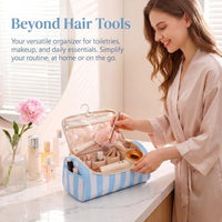 Thumbnail for Image 6 of RSRSLEII Striped Hair Tools Travel Bag with Compartments