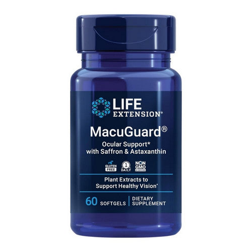 Life Extension Macuguard Ocular Support Plus Astaxanthin and C3G 60 Sgels