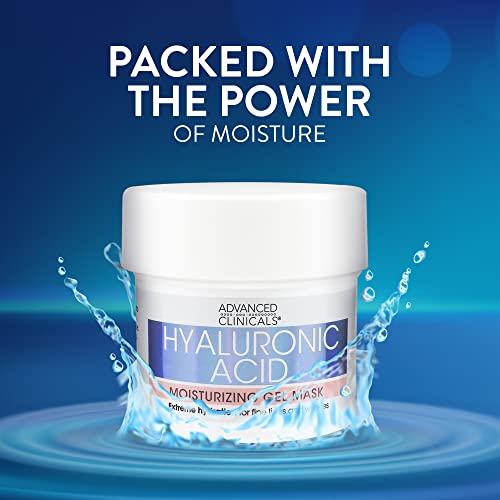 Image 5 of Advanced Clinicals Hyaluronic Acid Hydrating Cream  Hyaluronic Acid Moisturizing Gel Face Mask Set