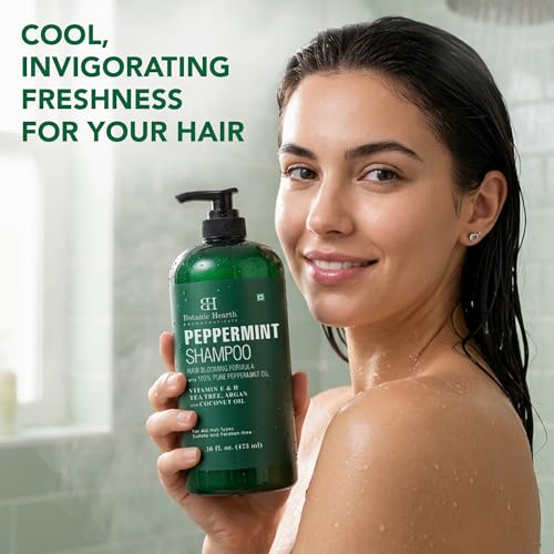 Image 5 of Botanic Hearth Tea Tree Shampoo, Vitamin C, Peppermint, Lavender and Rosemary Oil, Fights Dandruff and Dry Scalp (Peppermint Oil)