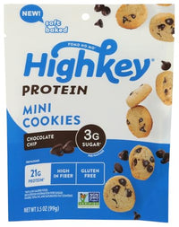 Thumbnail for Image 1 of Default Title for the product HIGHKEY Mini Protein Chocolate Chip Cookies, 3.5 OZ