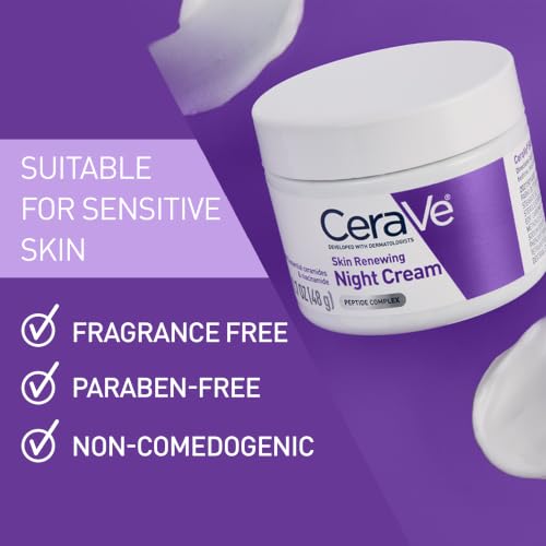 Image 4 of CeraVe Night Cream, Facial Moisturizer with Peptides & Niacinamide, 1.7oz