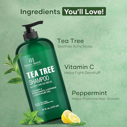 Image 2 of Botanic Hearth Tea Tree Shampoo For Men & Women - 16 Fl Oz