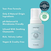 Thumbnail for Image 2 of Dabble & Dollop Baby Hair & Body Wash - Tear-Free, Fragrance-Free 2-in-1 Cleanser (8 fl oz, Pack of 2)