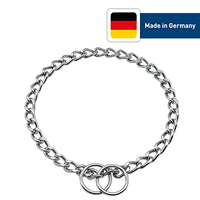 Thumbnail for Image 13 of Herm Sprenger Chrome Plated Steel Dog Collar with Short Flat Links Choke Chain Two O-Rings