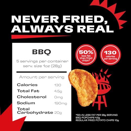 Image 7 of popchips Popchips Potato Chips, BBQ, 4ct 5.0oz Share Bags