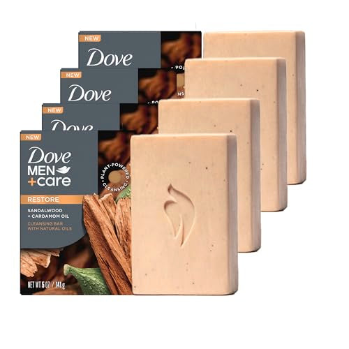 Image 1 of Default Title for the product DOVE MEN Cleansing Bar Soap Sandalwood + Cardamom Oil 4 Bars 5 oz