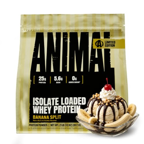 Image 3 of Banana Split / 2 Pound (Pack of 1) for the product Animal Whey Isolate Protein Powder
