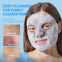 Thumbnail for Image 2 of Purederm Charcoal Bubble Face Mask, Deep Cleansing and Purifying for Pore Minimizing and Detox, Korean Skincare for Combination and Oily Skin (10 Pack)