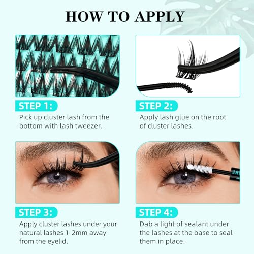 Image 5 of AMZGIRL LASH Lash Clusters D Curl Manga Anime Lashes 10-18mm, Puppy