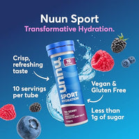 Thumbnail for Image 2 of Nuun Sport Electrolyte Tablets Tri-Berry, GF & Vegan, 4 Pack