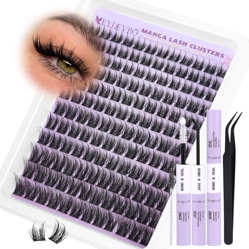 Image 1 of Default Title for the product EYDEVRO Manga Lash Clusters Kit Wispy Natural Cluster Eyelash Extensions