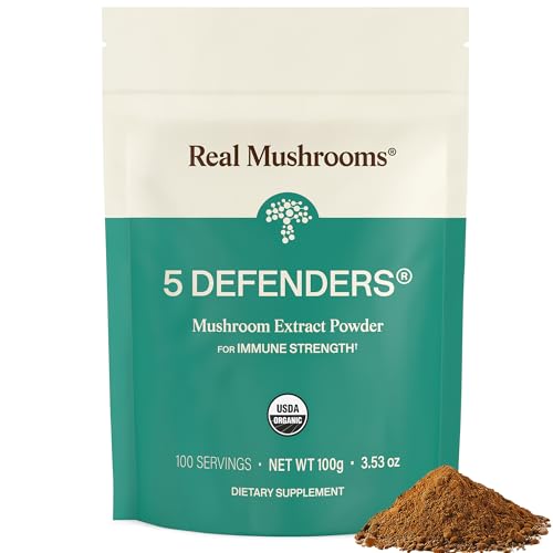 Image 1 of Default Title for the product Real Mushrooms 5 Defenders Mushroom Complex Powder, 100 Servings