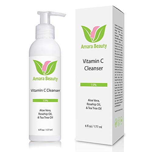Image 1 of Default Title for the product Amara Beauty Facial Cleanser with 15% Vitamin C, Aloe Vera, Rosehip Oil & Tea Tree Oil, 6 fl. oz.