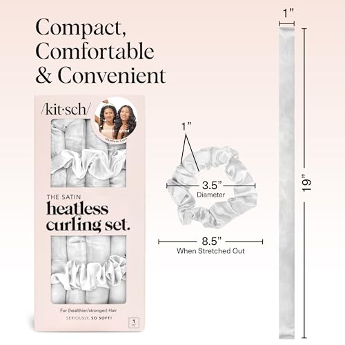 Image 5 of Kitsch Satin Heatless Curls Overnight Set - Ivory