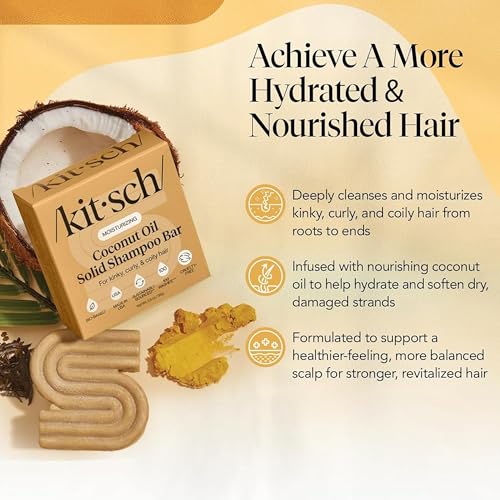 Image 2 of Kitsch Coconut Oil Shampoo Bar Soap - Curly Hair Shampoo - 3.5 oz