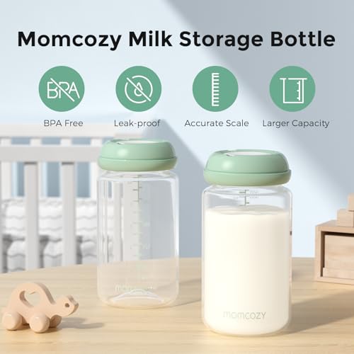 Image 3 of Momcozy Natural Baby Bottles, Wide-Neck, BPA Free Breast Milk Container