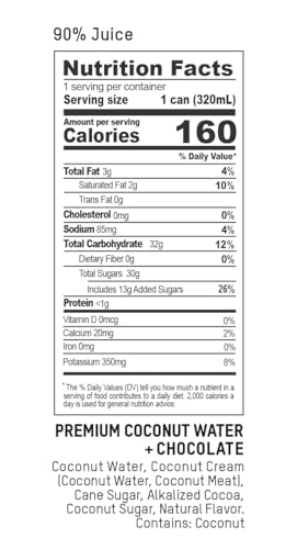 Image 6 of ONCE UPON A COCONUT Premium Chocolate Coconut Water - 10.8 Fl Oz (Pack of 12)