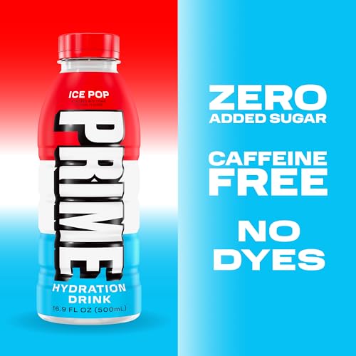 Image 5 of PRIME Hydration ICE POP | Sports Drinks | Electrolyte Enhanced for Ultimate Hydration | 250mg BCAAs | B Vitamins | Antioxidants | 2g Of Sugar | 16.9 Fluid Ounce | 12 Pack