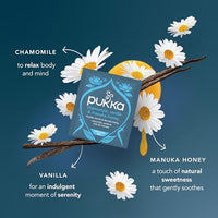 Thumbnail for Image 6 of Pukka Calming Chamomile Vanilla & Manuka Honey Herbal Tea Bags