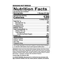 Thumbnail for Image 2 of REDCON1 MRE LITE Whole Food Protein Powder, Banana Nut Bread - Lactose Free & Sugar Free Meal Replacement with Animal Protein Blends - Easy to Digest Formula - Only 1g Carb per Serving (30 Servings)