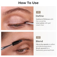 Thumbnail for Image 6 of ALBEAUT Eyeliner Brush Brow Brush, Dual Ended Small eyebrow applicator