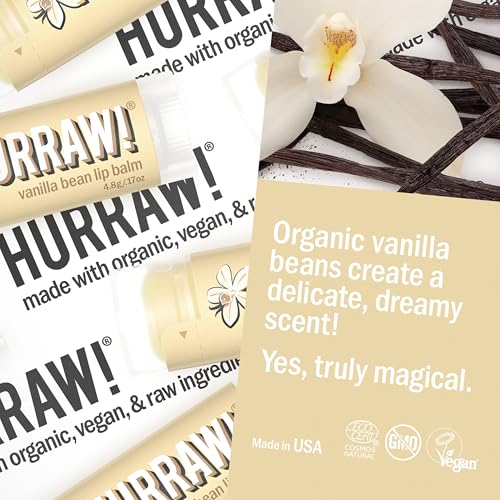 Image 3 of HURRAW! Vanilla Bean Lip Balm, 3 Pack