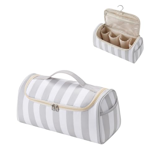 Image 1 of Default Title for the product RSRSLEII Striped Hair Tools Travel Bag with Compartments