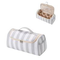 Thumbnail for Image 1 of Default Title for the product RSRSLEII Striped Hair Tools Travel Bag with Compartments