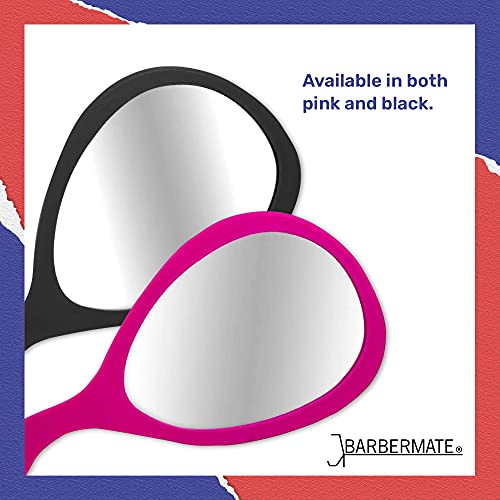 Image 5 of BarberMate Teardrop Mirror, Hand Mirror for Salons and Barbershops, Pink