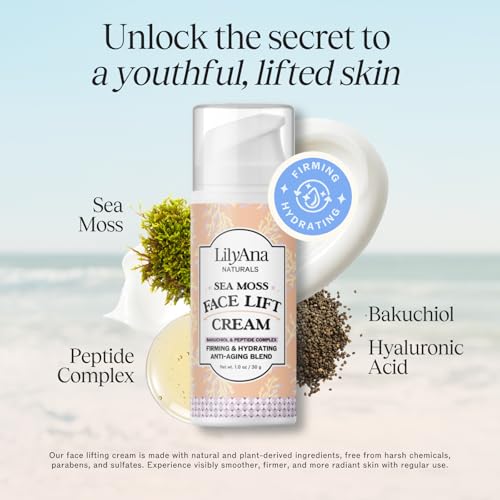 Image 3 of LilyAna Naturals Bakuchiol Face Lift Cream with Sea Moss, 1 oz