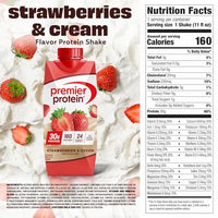 Thumbnail for Image 2 of Premier Protein Shake, Strawberries & Cream, 30g Protein, Bottle, Gluten Free, 11 fl oz, 12 Pack