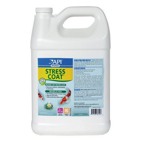 Stress Coat Plus Fish & Tap Water Conditioner for Ponds 1 Gallon (Treats 15,360 Gallons) by Pond Care