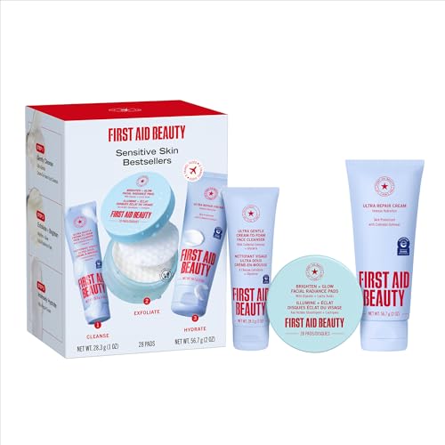 Image 1 of Default Title for the product First Aid Beauty Sensitive Skin Skincare Routine Set, 3-Piece