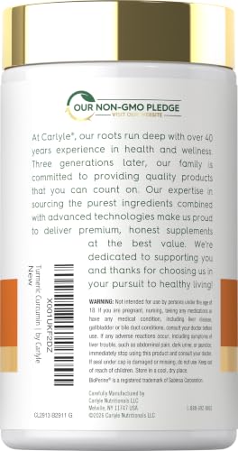 Image 3 of Carlyle Turmeric Curcumin Supplement | 180 Capsules