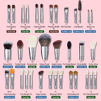 Thumbnail for Image 4 of Bueart Design 34Pcs PRO Makeup Brushes Set Real Goat Hair Horse (Black)