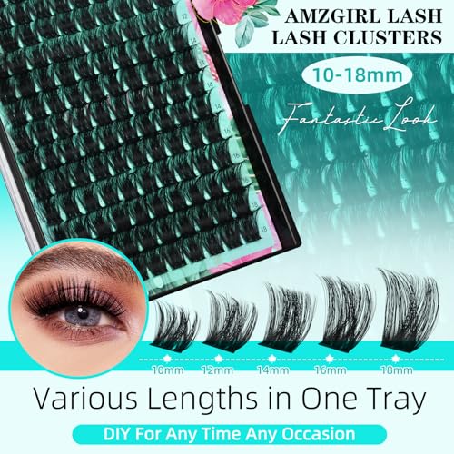 Image 3 of AMZGIRL LASH Lash Clusters Kit D Curl Manga Anime Lashes 10-18mm, Sunflower