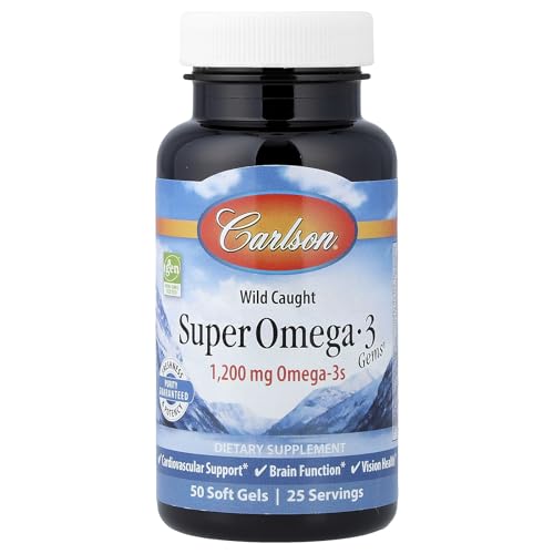 Image 1 of Default Title for the product Carlson Super Omega-3 Gems, 1200 mg, 50 Softgels