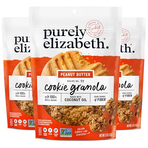 Image 1 of Default Title for the product Purely Elizabeth Cookie Granola Peanut Butter 11oz Bag (3 Pack)