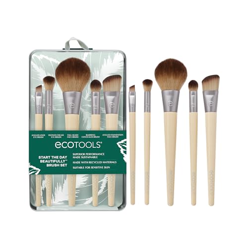 Image 1 of 6 Count (Pack of 1) / Start The Day Beautifully, 6 Piece Set for the product EcoTools 6 Piece Start the Day Beautifully Makeup Brush Set