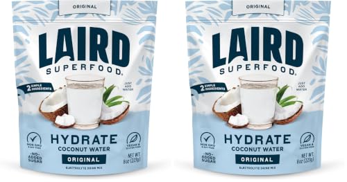 Image 1 of Default Title for the product Laird Superfood HYDRATE Coconut Water Powder Drink Supplement 8 oz. Bag Pack of 2