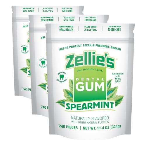 Image 14 of Spearmint / 240 Count (Pack of 3) for the product Zellie's 100% Xylitol Chewing Gum